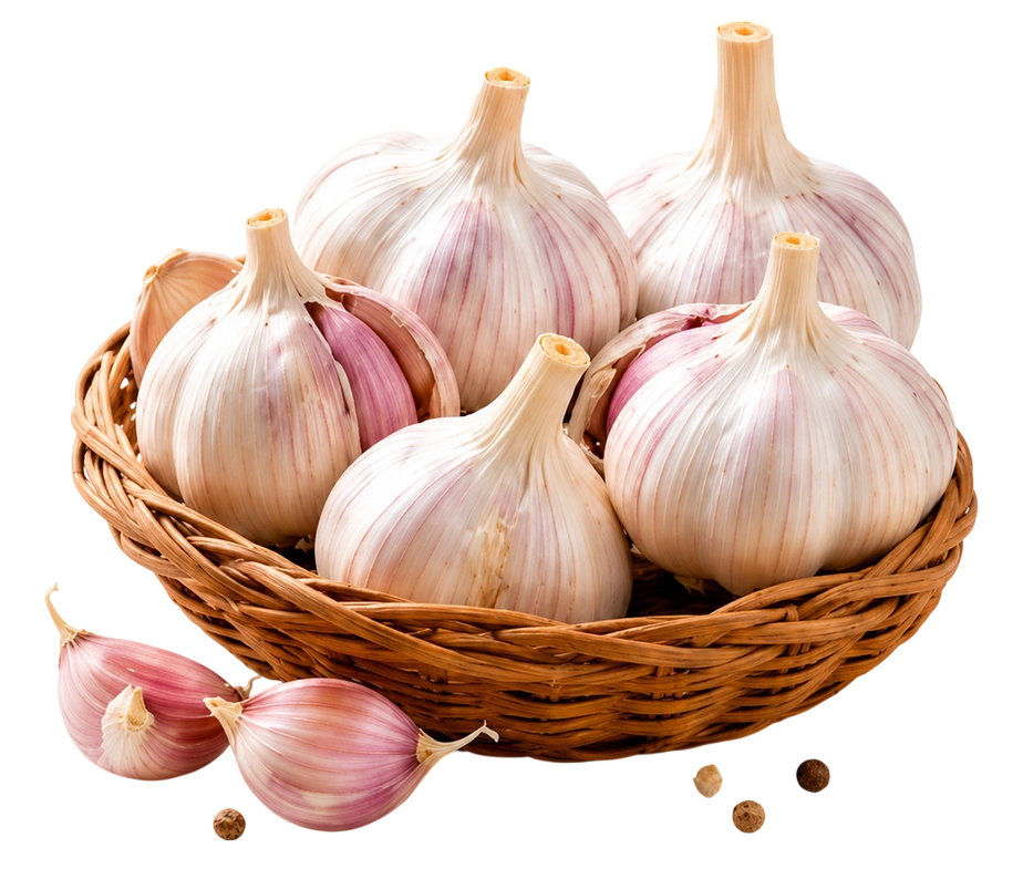 Garlic bulbs and cloves